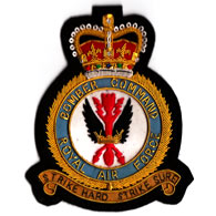 RAF Bomber Command Wire Blazer Badge